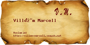 Villám Marcell névjegykártya