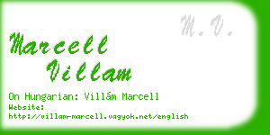 marcell villam business card